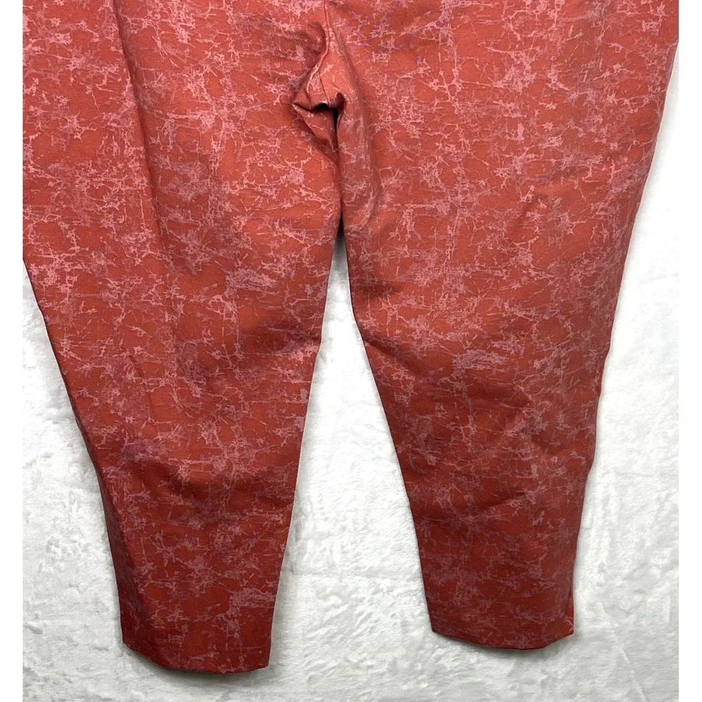 Terra & Sky Women's Core Capri Legging Pant Plus Coral Pink Size 4X 28W-30W NEW